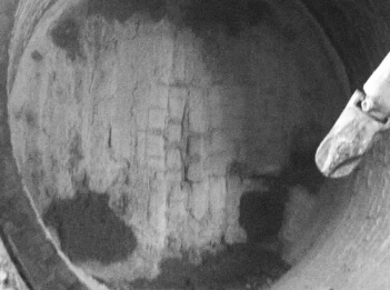 Figure 4.Damage to typical impact zone areas