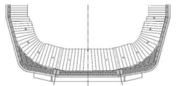 Figure 2.Optimized converter hearth design